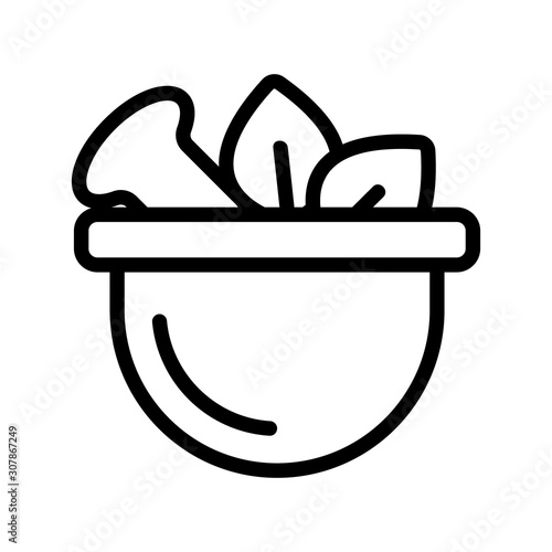 medicinal herbs icon vector. Thin line sign. Isolated contour symbol illustration