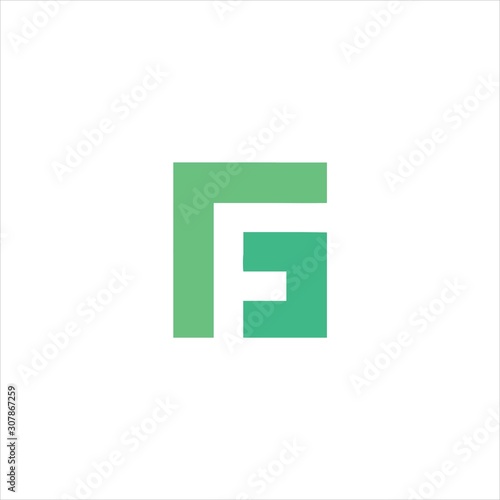 Letter fg logo design concept template vector