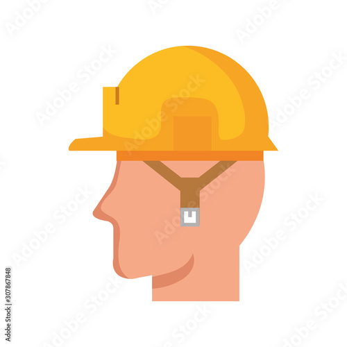 Builder man design, Construction work repair reconstruction industry build and project theme Vector illustration