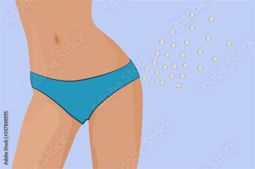 Farting from human body showing flatulence problem vector illustration 