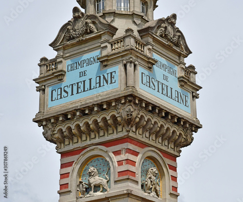  Epernay, France - july 26 2016 : Champagne Castellane, a famous manufacturer photo