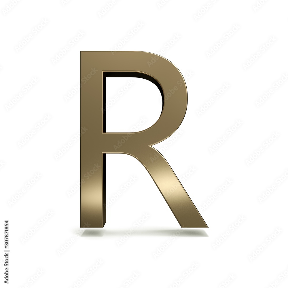 3d letter collection with white background.letter R 3d letter collection with white background.letter R