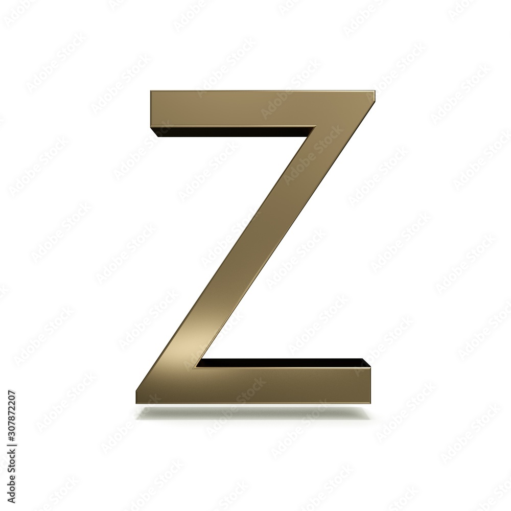 3d letter collection with white background.letter Z