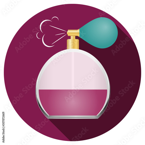 Retro perfume, realistic retro perfume. Vector illustration.