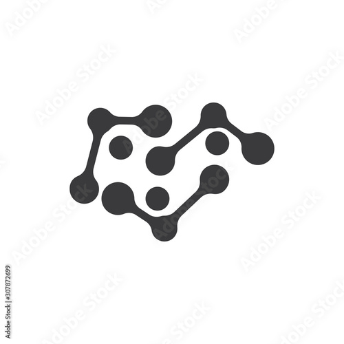 Molecule vector illustration design