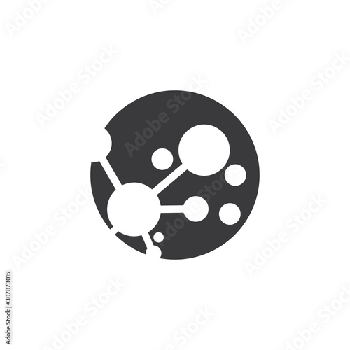 Molecule vector illustration design