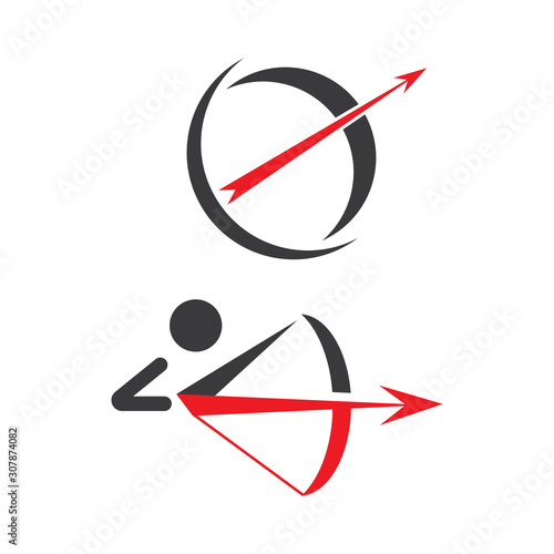 Archer logo Wave Logo Template vector symbol