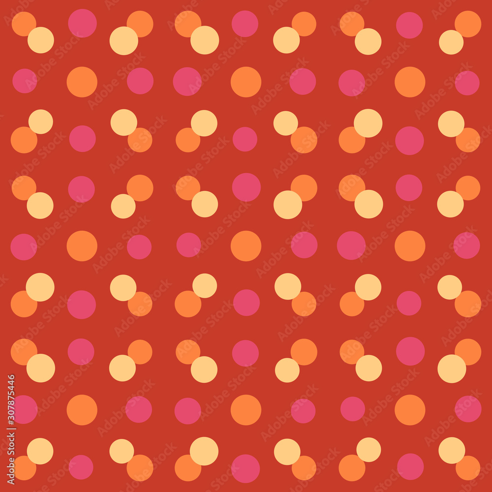 Abstract repeating circles. Vector spotty seamless pattern.
