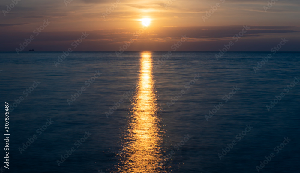 Black Sea Sunset Ship