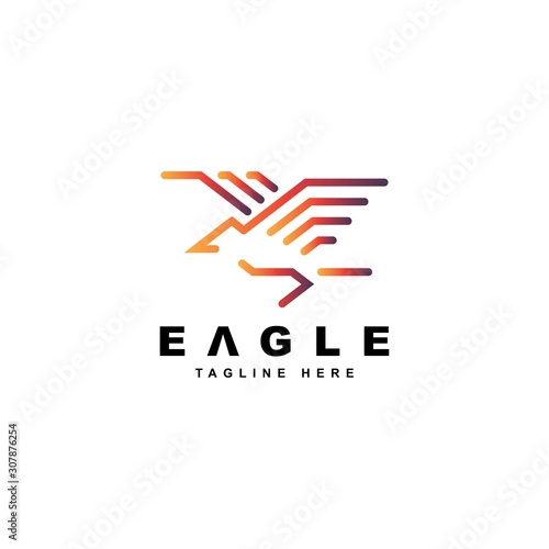 Bird symbol logo design vector template