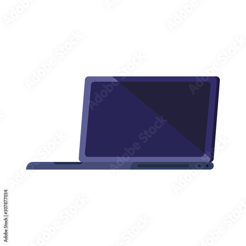 Laptop design, Digital technology communication social media internet web and wireless theme Vector illustration