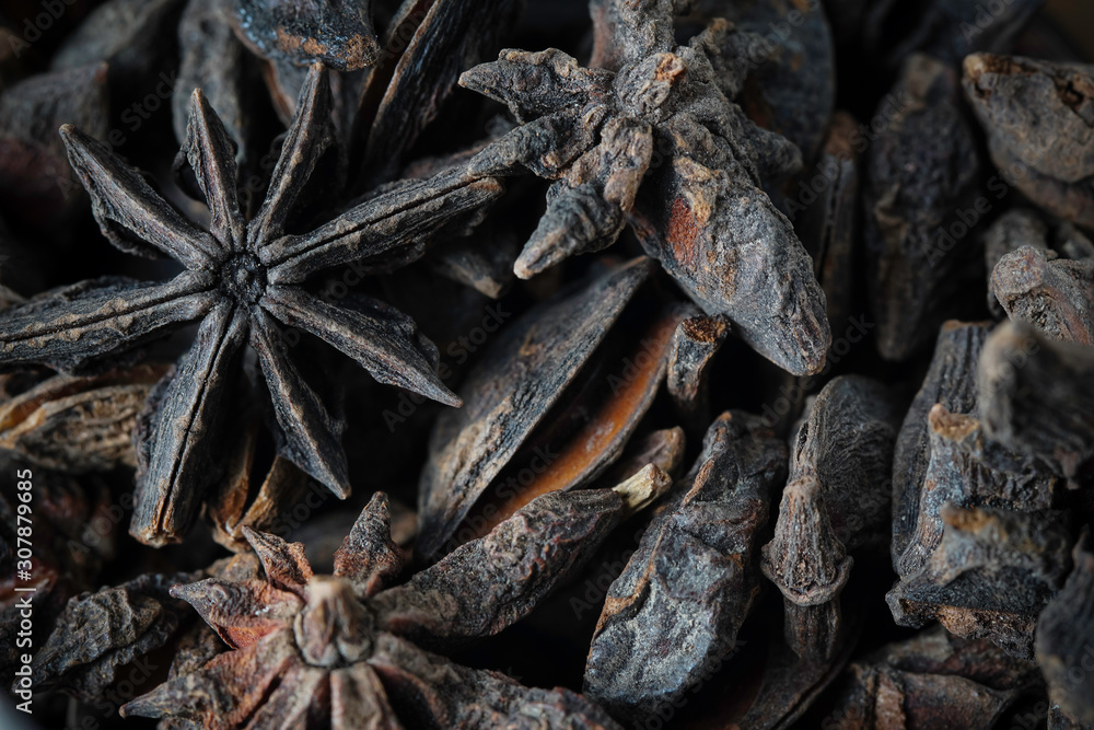 Spices image of cinnamon, star anise, clove Spices image of cinnamon, star anise, clove