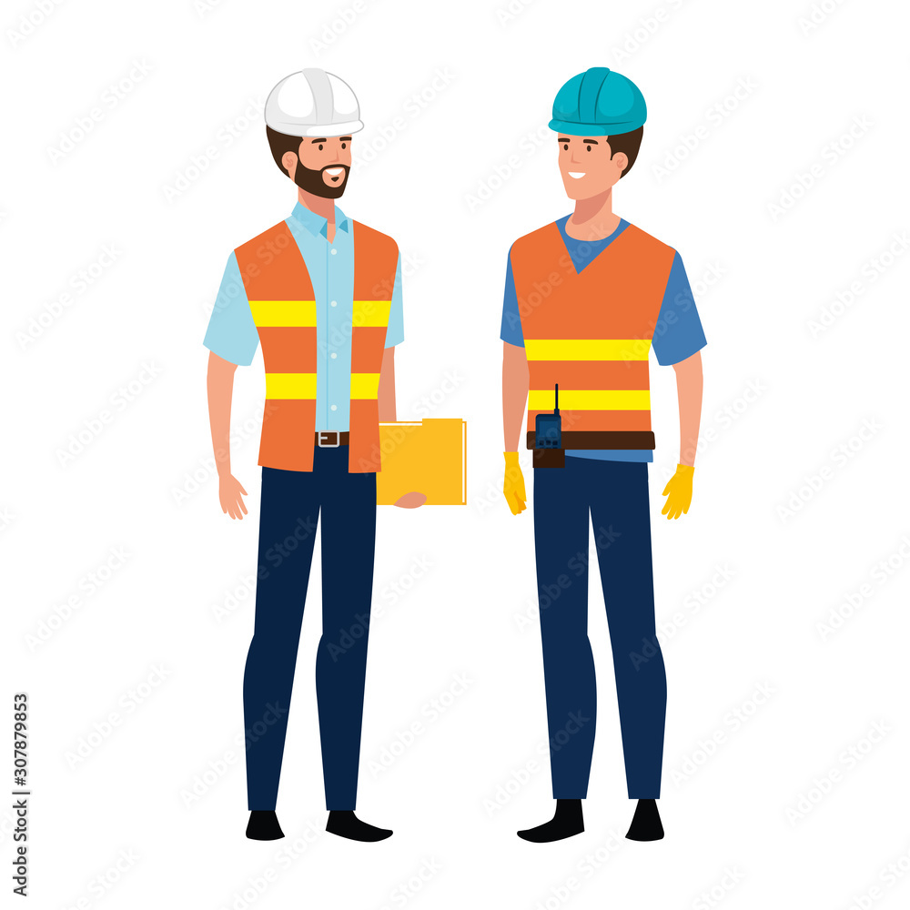 Builder and architect man design, Construction work repair reconstruction industry build and project theme Vector illustration Builder and architect man design, Construction work repair reconstruction industry build and project theme Vector illustration