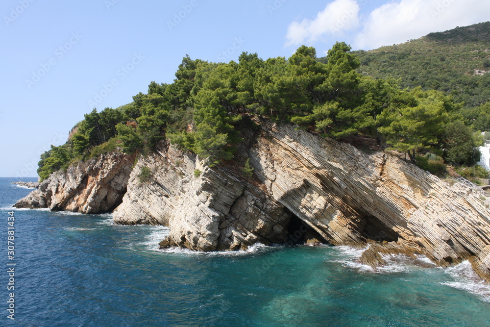 Sea and Rocks in Petrovac, Montenegro
