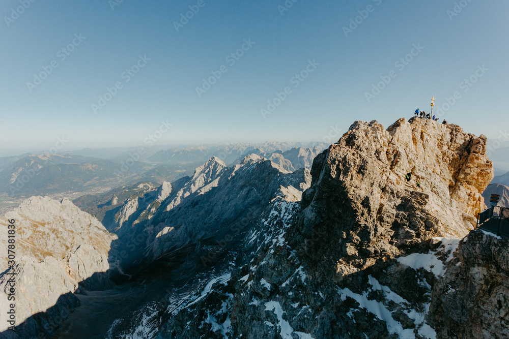 Zugspitze mountain in the german alps