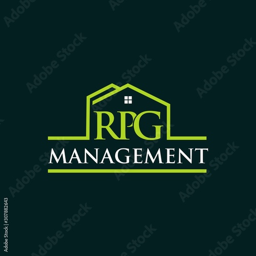Letter RPG Home Management Creative Abstract Logo Design Template Element Vector