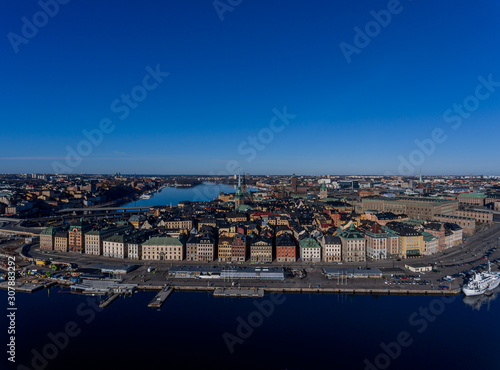 Photography Aerial view of old town Stockholm Sweden