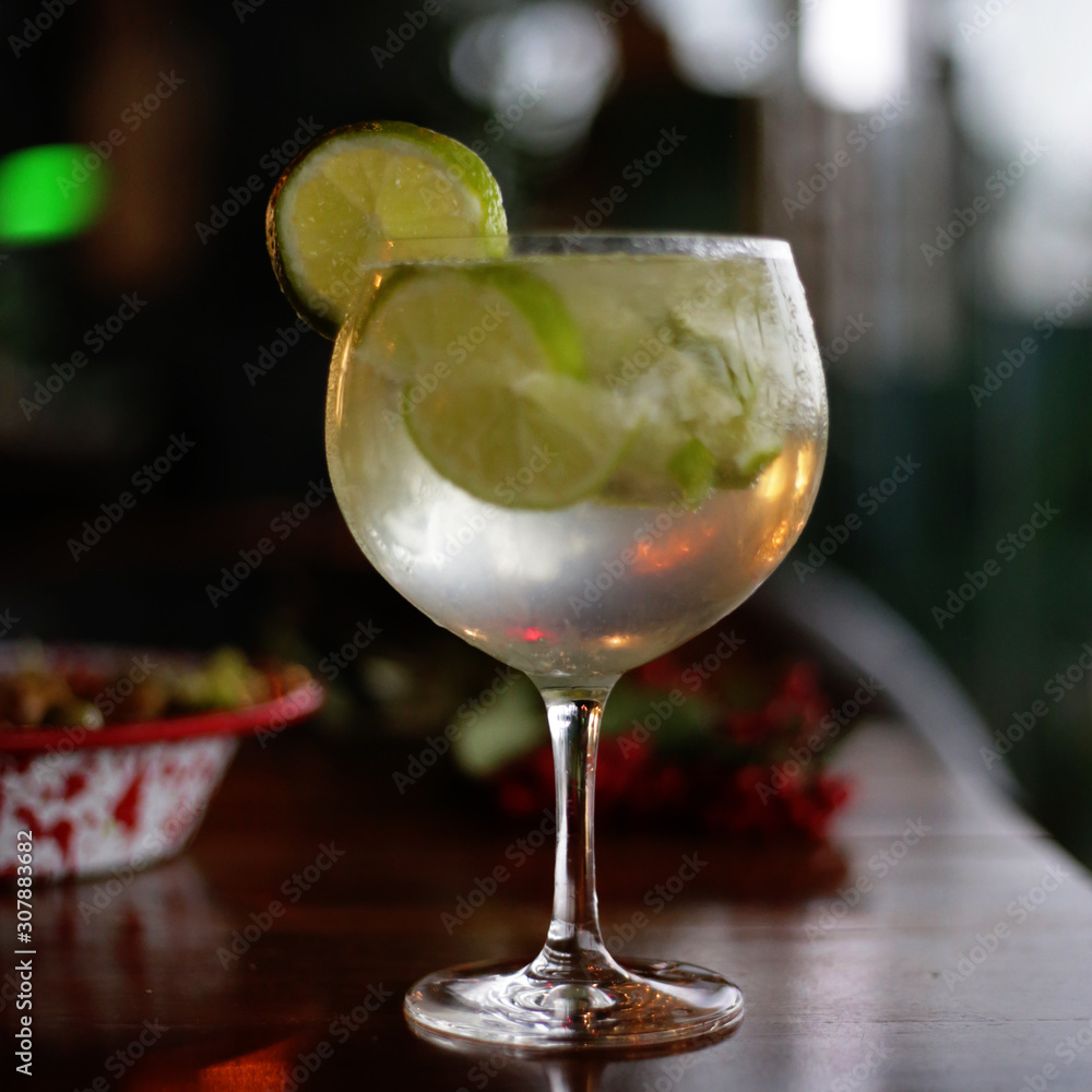 cocktail with lime and mint cocktail with lime and mint