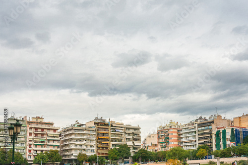 THESSALONIKI, GREECE - November 30, 2019: Street view of Thessaloniki city, Greece