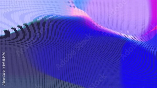Abstract blurred transparency dot mosaic movie, glowing gradient magical waves. Background for Youtube, opener, Christmas theme, holiday, party, clubs, event, music clips, advertising footage.