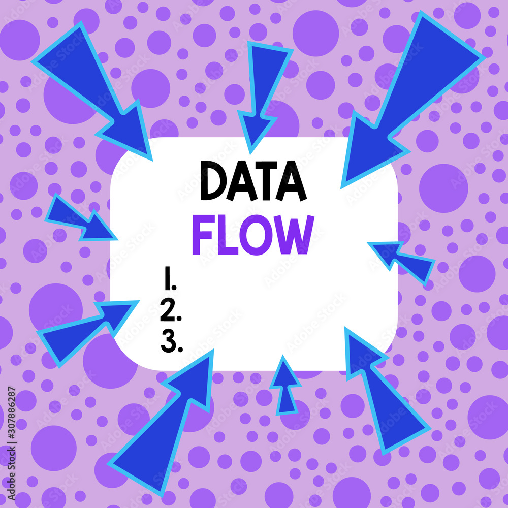 Handwriting text Data Flow. Conceptual photo the movement of data through a system comprised of software Asymmetrical uneven shaped format pattern object outline multicolour design Handwriting text Data Flow. Conceptual photo the movement of data through a system comprised of software Asymmetrical uneven shaped format pattern object outline multicolour design