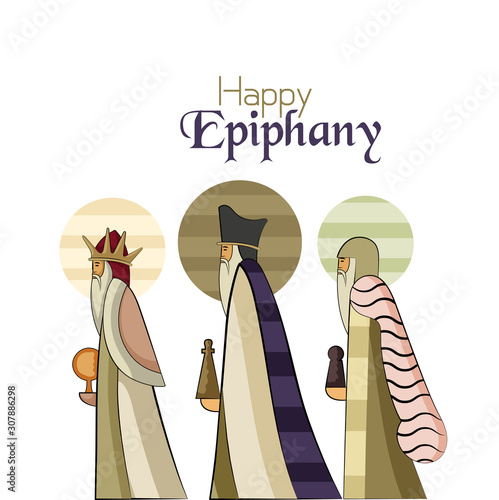 Illustration of Epiphany ( Epiphany is a  Christian festival )