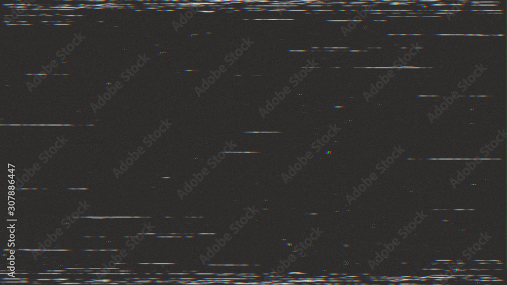 Horizontal distortion of broken video image on black background, VHS effect,  glitch digital color pixel noise. Stock abstract pixel background glitch  texture. Color digital noise, VHS corrupted signal Stock Photo | Adobe
