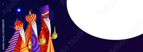 Illustration of Epiphany ( Epiphany is a  Christian festival )