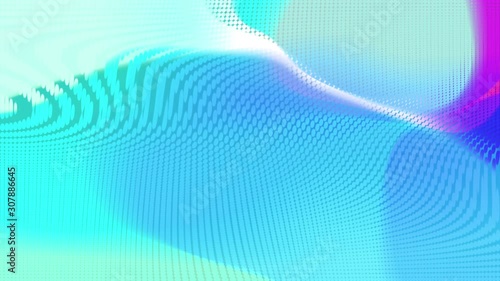 Abstract blurred transparency dot mosaic movie, glowing gradient magical waves. Background for Youtube, opener, Christmas theme, holiday, party, clubs, event, music clips, advertising footage.