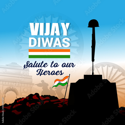 Kargil vijay diwas illustration vector