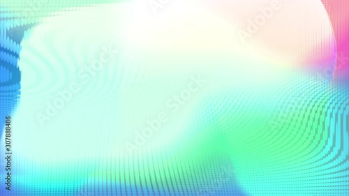 Abstract blurred transparency dot mosaic movie, glowing gradient magical waves. Background for Youtube, opener, Christmas theme, holiday, party, clubs, event, music clips, advertising footage.