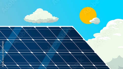 Solar panels vector background
