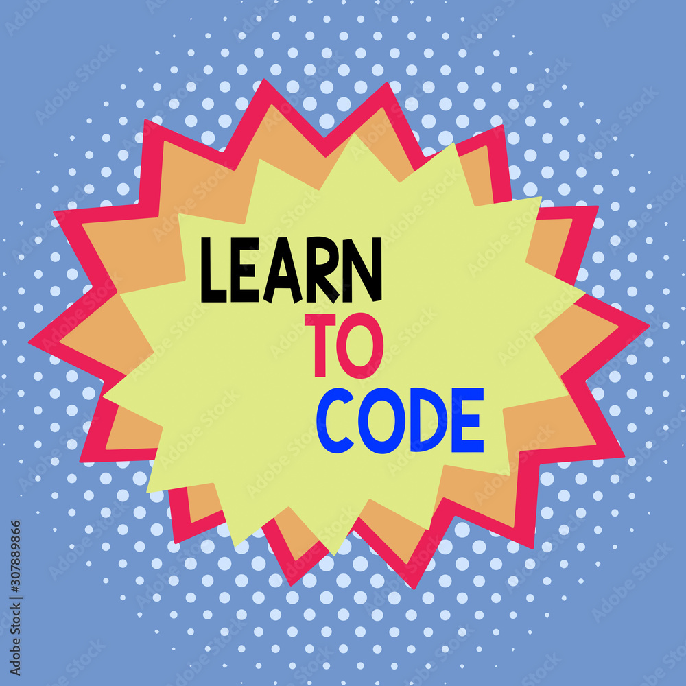 Word writing text Learn To Code. Business photo showcasing Learn to write Software Be a Computer Programmer Coder Asymmetrical uneven shaped format pattern object outline multicolour design Word writing text Learn To Code. Business photo showcasing Learn to write Software Be a Computer Programmer Coder Asymmetrical uneven shaped format pattern object outline multicolour design