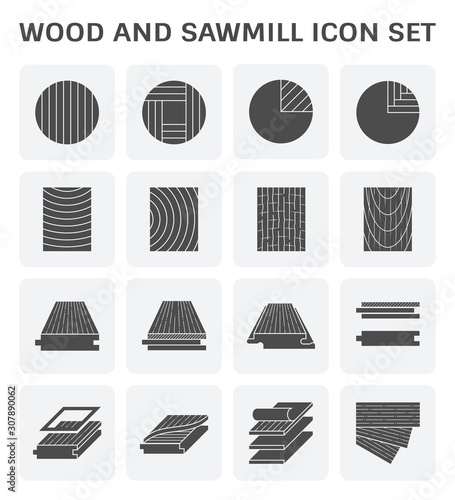Wood sawmill icon