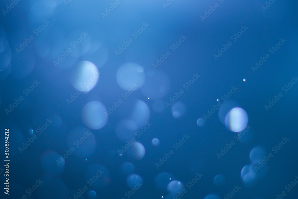 Bokeh on a blue background