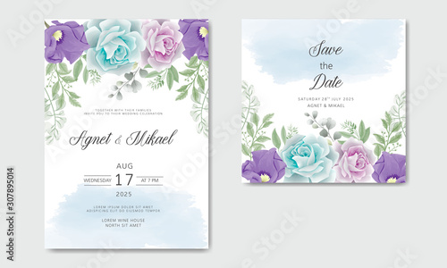 Wallpaper Mural beautiful and elegant wedding invitation cards with floral themes Torontodigital.ca