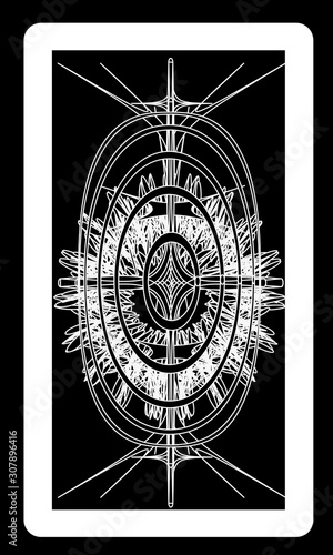 Tarot cards - back design, Solar Power, Incas Civilization