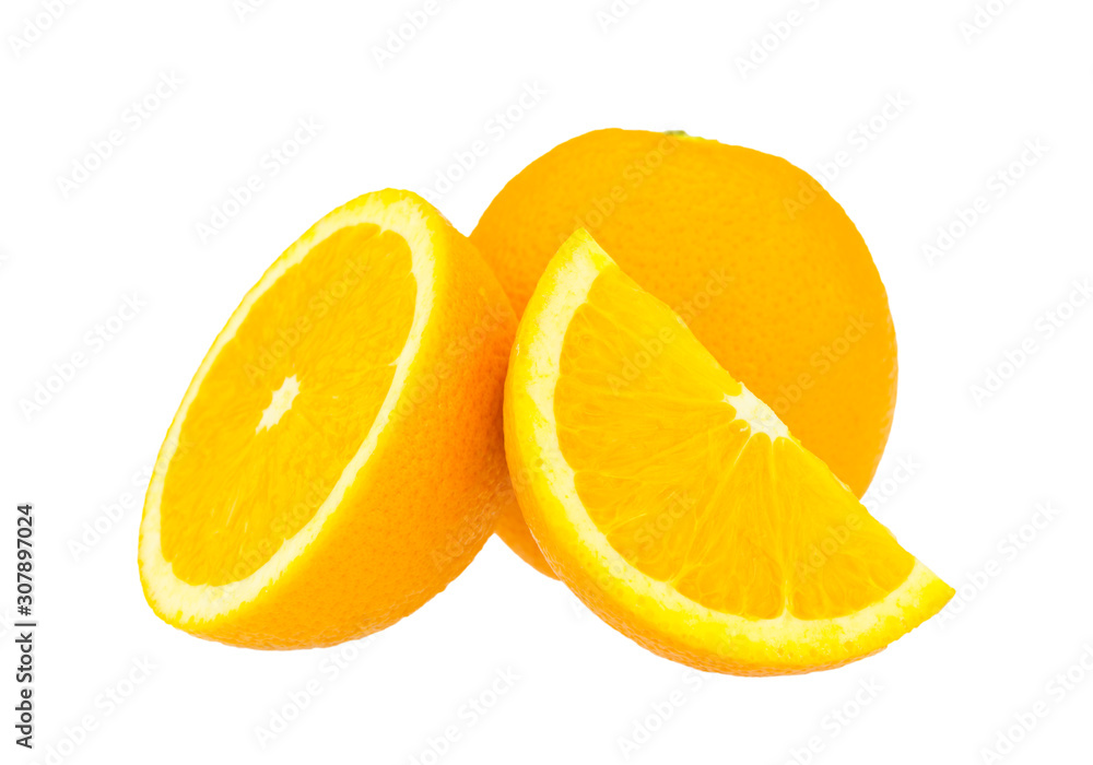 Orange isolated on white background in Full Depth of field white clipping path.