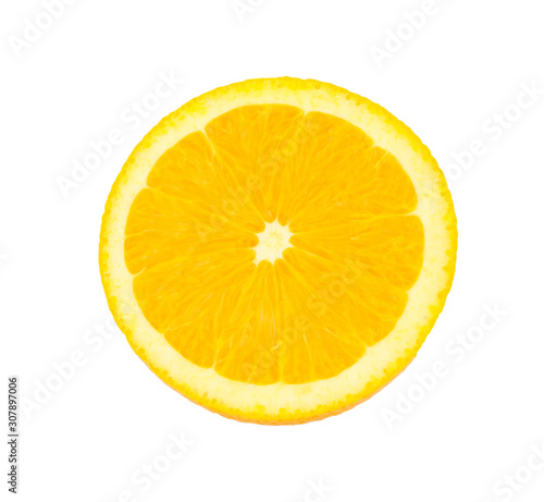 Obraz na płótnie Orange isolated on white background in Full Depth of field white clipping path. w salonie