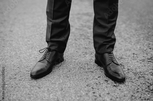 groom's shoes at his wedding © Dennis