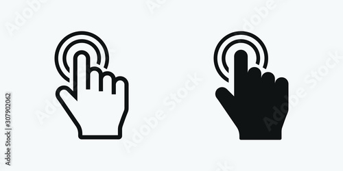 click icon vector. select, press symbol vector illustration isolated for website photo