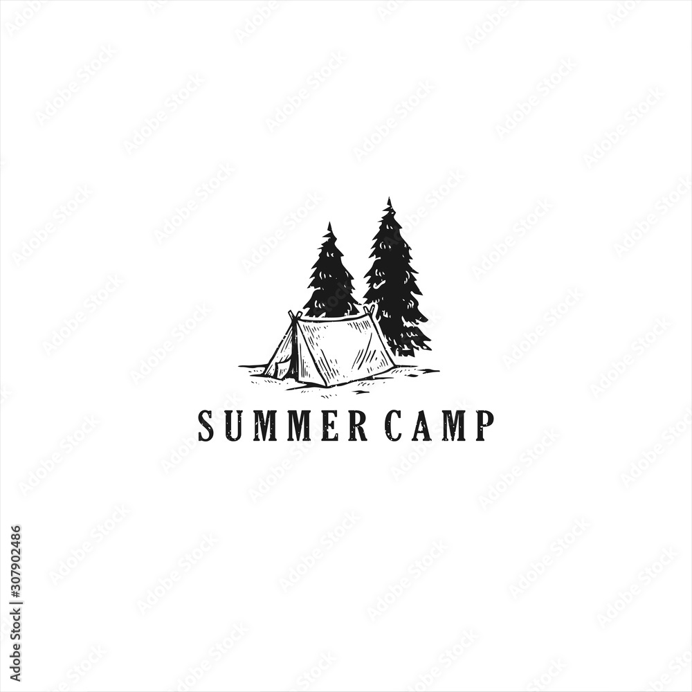 Camping logo design template idea Camping logo design template idea
