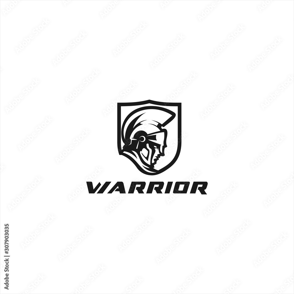 Spartan Logo Design Vector Illustration Template Idea