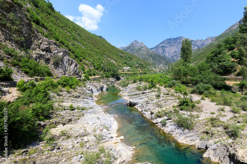 Crystal clear river in the Dinaric Alps of Albania