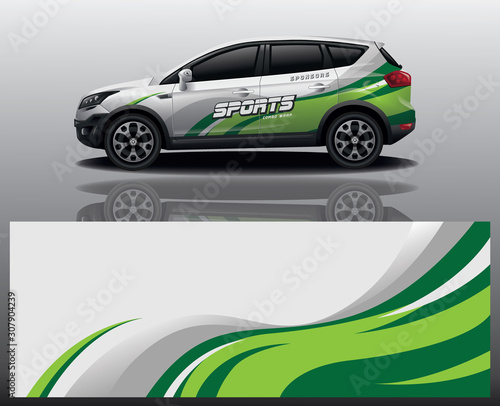 car decal wrap design vector