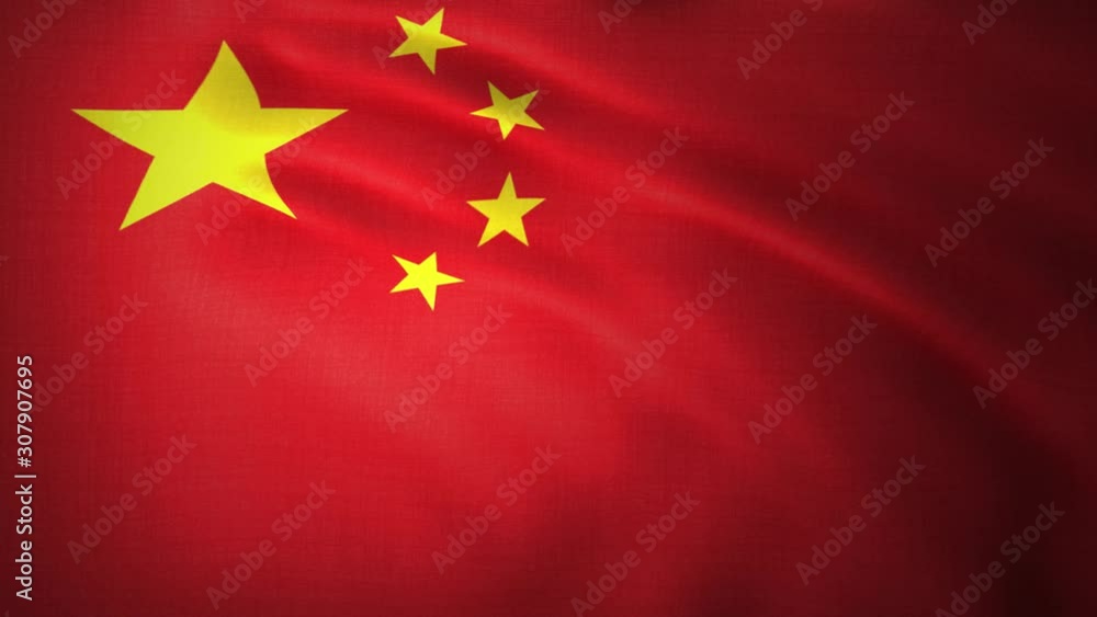 Flag of China - Photo realistic close up of waving flag. 3D rendering. 4K Flag of China - Photo realistic close up of waving flag. 3D rendering. 4K