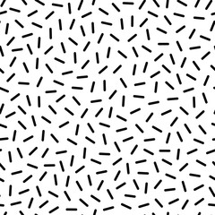Fototapete Schwarz-weiße geometrische Muster Schwarze Streusel Punkte Nahtloses Muster  © Reiu