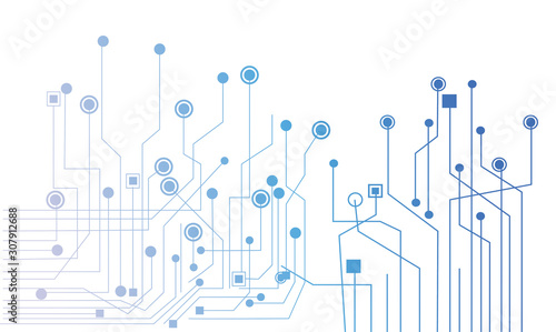 Abstract background  connecting dots and lines. Connection science background, circuit board background technology, Vector illustration design digital technology. with gray or white template