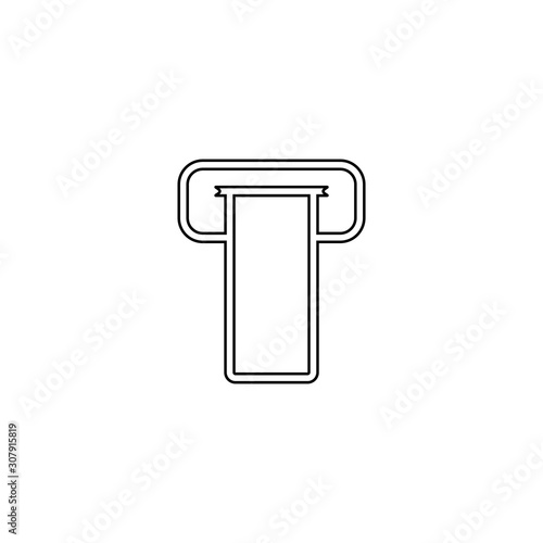 Ticket machine icon. Post terminal symbol. Logo design element