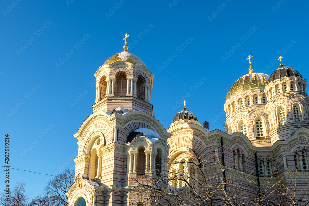 Fototapeta premium Nativity of Christ Cathedral in Riga, Latvia.